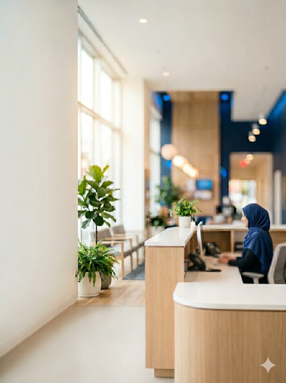 A modern multi-disciplinary clinic reception