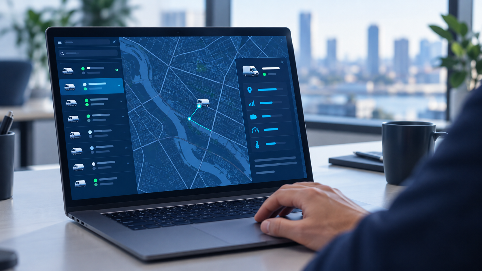 Illustrative remote GPS monitoring interface