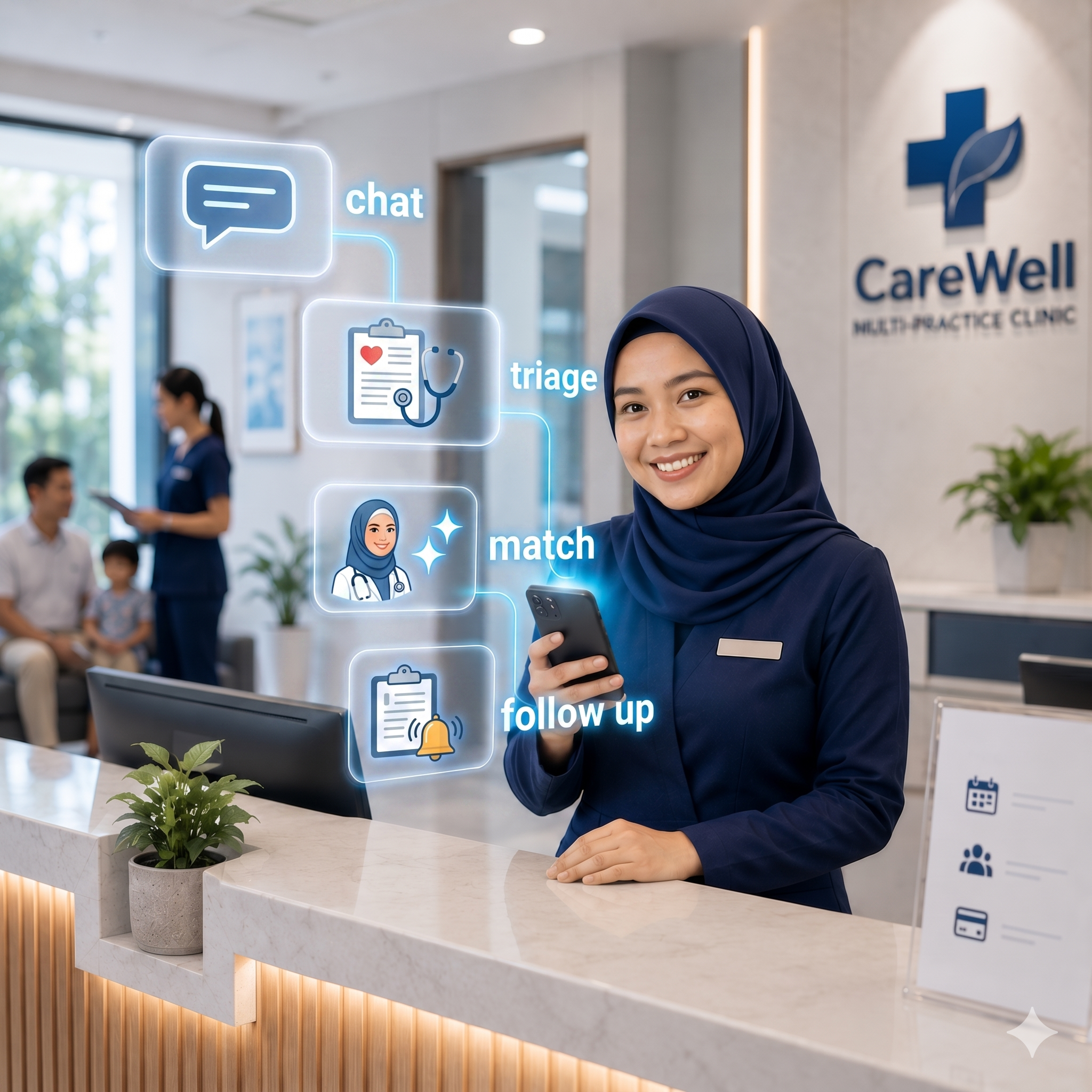 A modern multi-disciplinary clinic reception